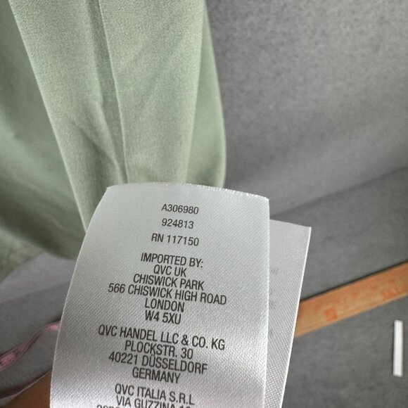 Belle Kim Gravel Dress Womens Size 1X Moss Green Flirt Sleeve Cold Shoulder - Picture 12 of 13